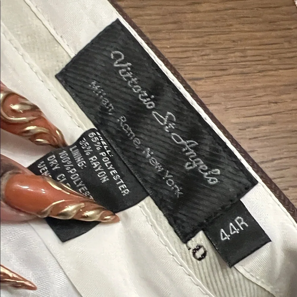 Vittorio Dark Brown Pinstripe Suit Jacket